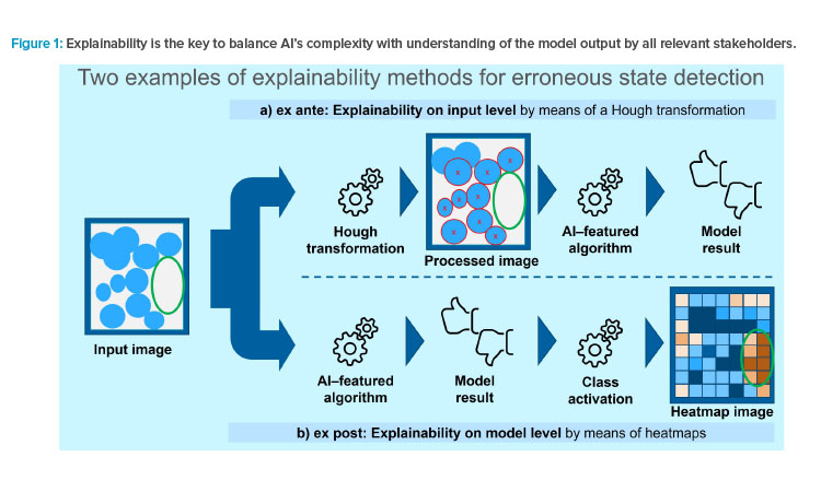 Figure 1: Explainability is the key to balance AI’s complexity with understanding of the model output by all relevant stakeholders.