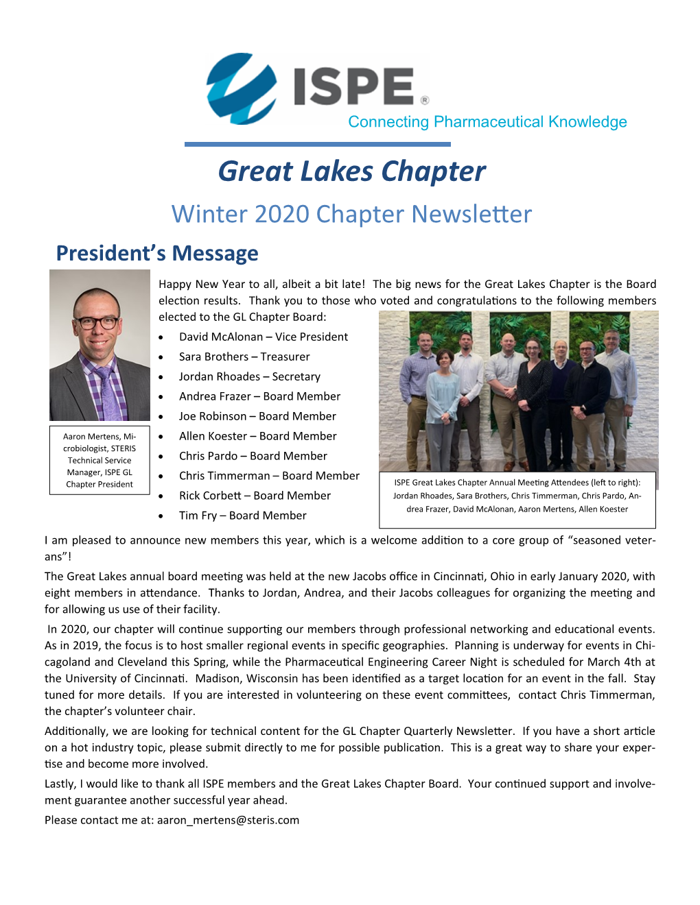 Winter 2020 Newsletter