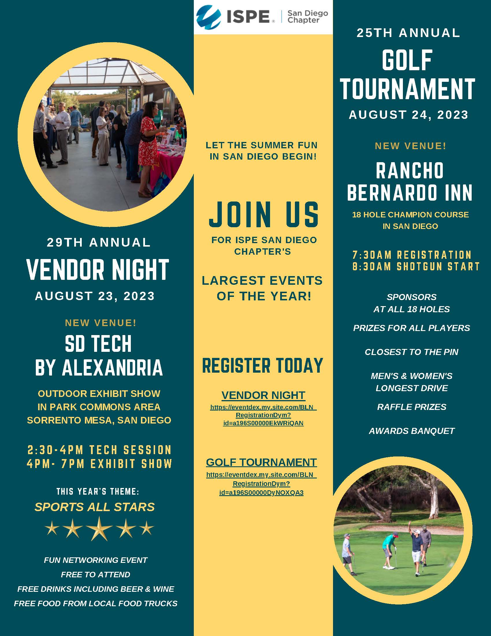 Vendor Night & Golf Graphic 